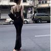 Suspender Fishtail Halter Lace Slit Dress Women's Spring Dress Skirt New Desire Full of Hot Girls