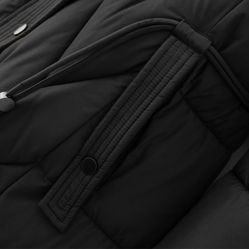 Fashion Woman Long Parkas Winter Coats Hooded Faux Fur Collar Thick Warm Overcoat Women's Jackets