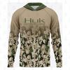 HUK Outdoor Fishing Hooded Sun Protection Shirt Quick-Dry Milk Silk Long Sleeve Men Use