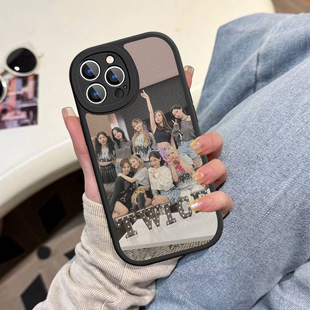 Kpop T-TwiceS Phone Case Leather For IPhone 16 15 14 13 12 11 Pro Max Plus Matte Cover