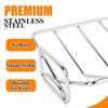 Stainless Steel V Rack for Meat Roasting in Oven 10 Inch Wide V Design Allows for Drippings and Vegetable Cooking Below