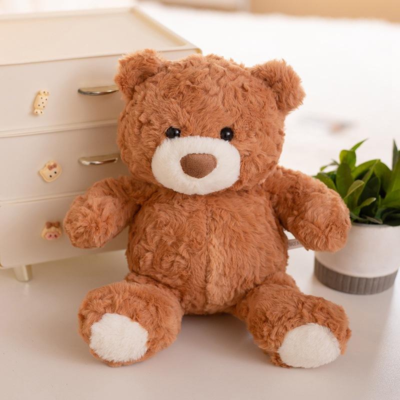 

Милый сидячий медведь плюшевая игрушка кукла мишка обнимашка дети успокаивают тряпичная кукла девочка подарок на день рождения 26cm（0.22kg） коричневый