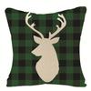 2022 Merry Christmas Home Decor Cushion Cover 45x45cm Cute Animals Cartoon Printed Throw Pillow Cover Xmas Decorative Pillowcase