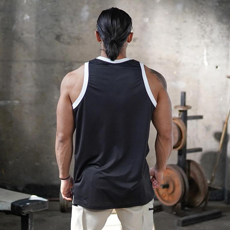 Muscleguys Fashion Handsome Youth Pop Street Wear Sports Comfortable Fitness Vests Summer Men’s Breathable Workout Tank Tops