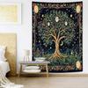 Moon Phase Tree Of Life Wall Tapestry Butterfly Floral Starlit Spiritual Decor Boho Mandala Wall Hanging Tapestrys For Bedroom