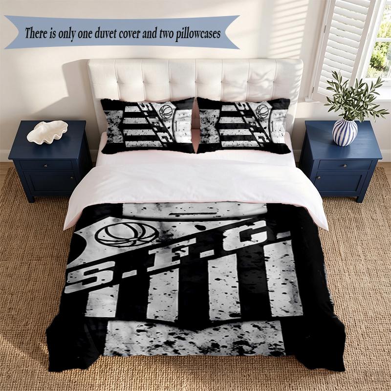 SANTOS 3‑Piece Bedding Set Soft Microfiber Duvet Cover Pillowcases Comfortable Bed Linen for Bedroom Decoration