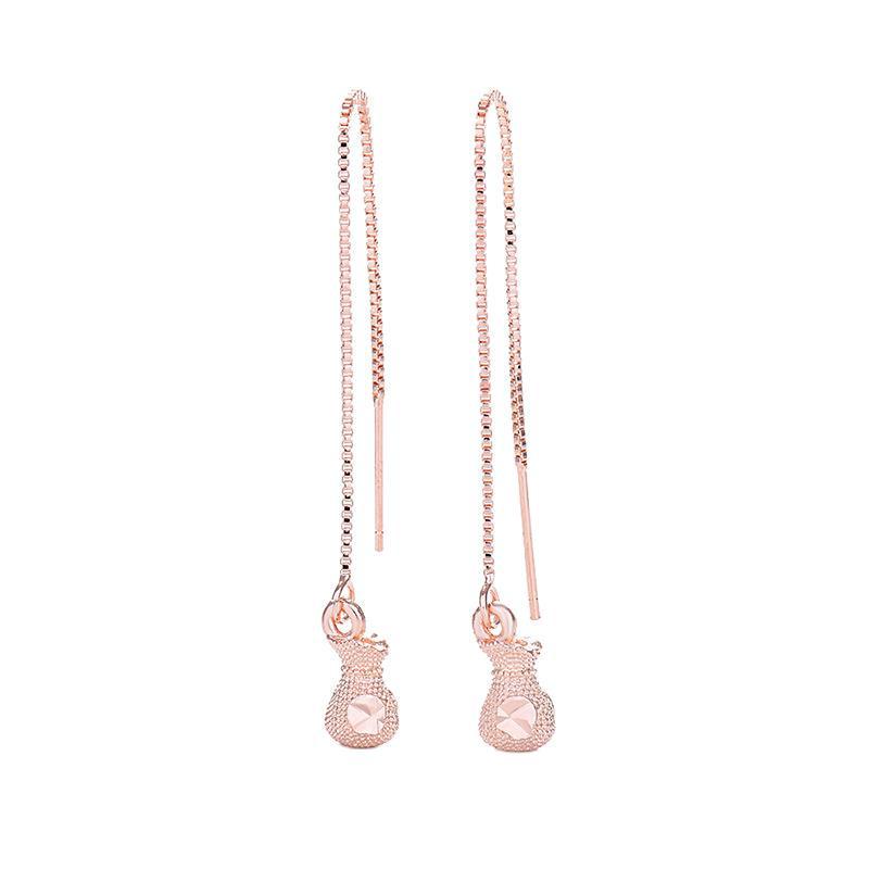 

Новый продукт Ушные кабели Модные простые кисточки Ушные украшения Студенческий женский стиль розового золота