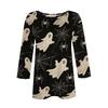 Women's Fashion Casual Round Neck Printed 3/4 T-shirt Top