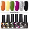 6-Color Nail Polish Glue Set, Popular Color Nail Glue, Phototherapy Nail Polish Glue Can Be Matched Arbitrarily.