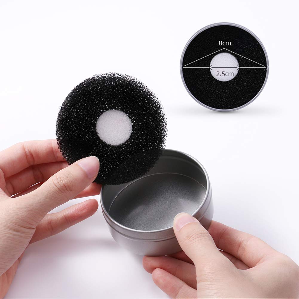 Docolor Make-up-Pinsel-Reiniger-Box, Farbentfernungsschwamm, trockener Make-up-Pinsel, Schnellreiniger-Schwamm für Make-up-Pinsel, entfernt Schattenfarbe