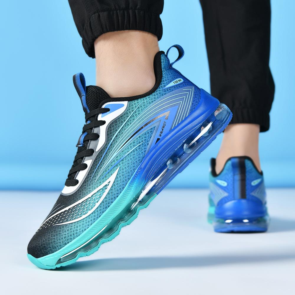 New 2025 Spring Summer Shoes Mens Fashion Sneakers Thick Sole Brand Cool Street Style Male Footwear Blue Breathable Mesh Plus Size 45