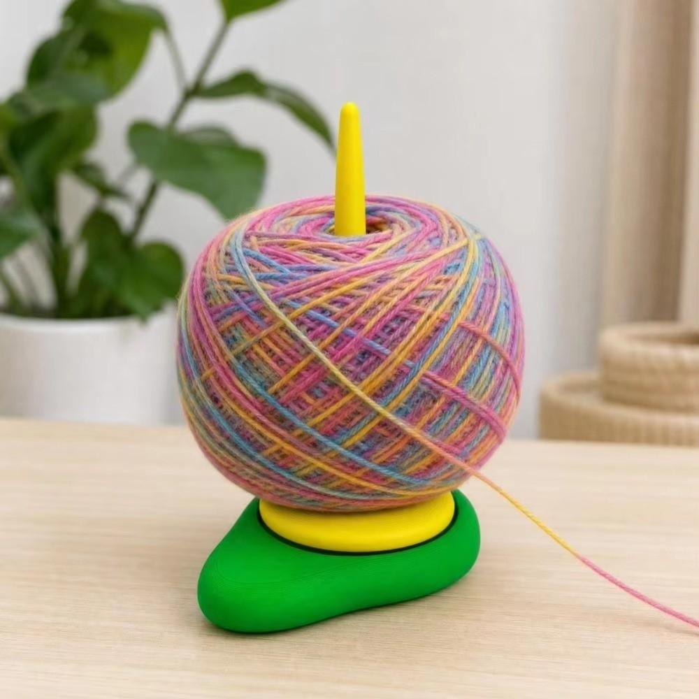 Practical 3D Printing Crochet Yarn Holder Avocado Rotating Yarn Ball Rack Non-slip Anti-Tangle Yarn Winder Stand Home Crafting