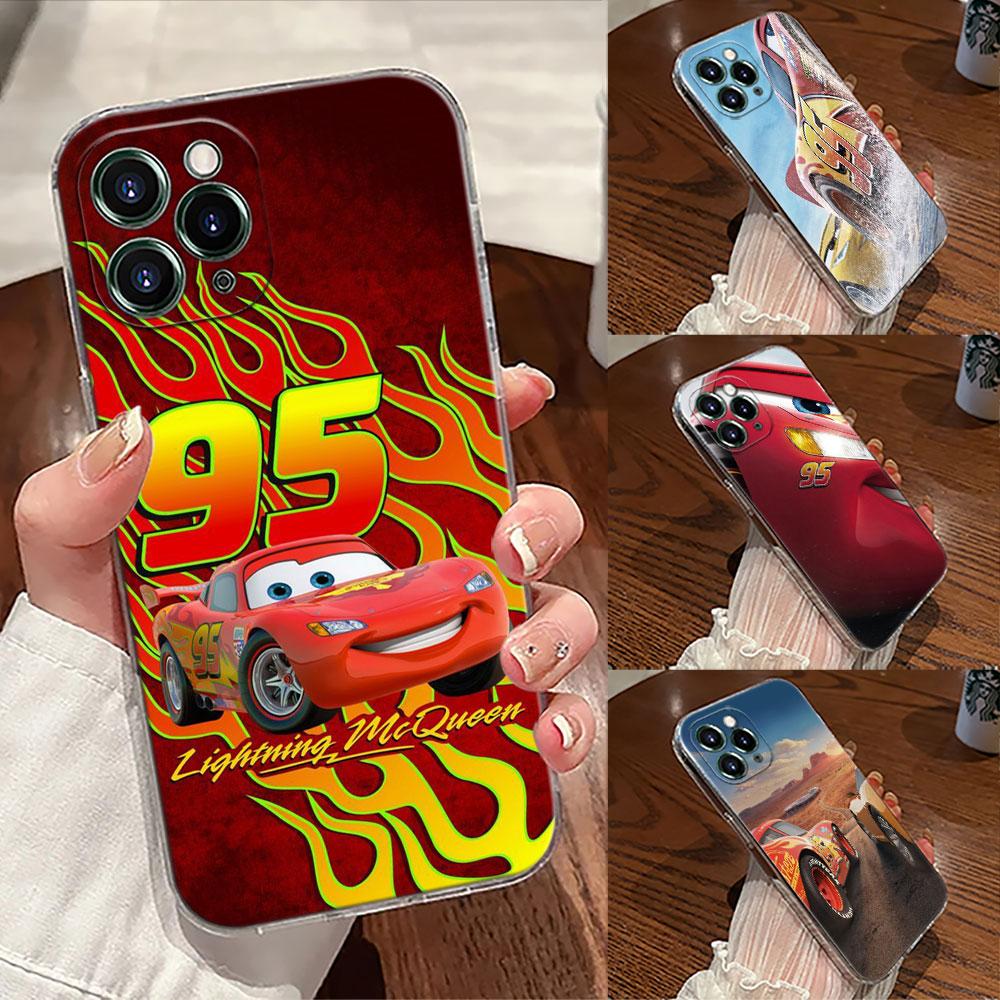 Cartoon 95 Lightning McQueen Cars Phone Case For iPhone 17 Pro Max 17E 11 12 13 14 15 16 Pro Max Plus 17 Air 16E 7 XS Soft Cover