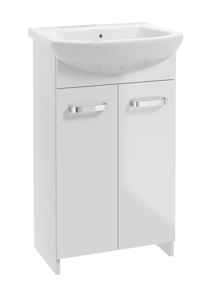 Bathroom set: cabinet with sink 50 white on legs Mila