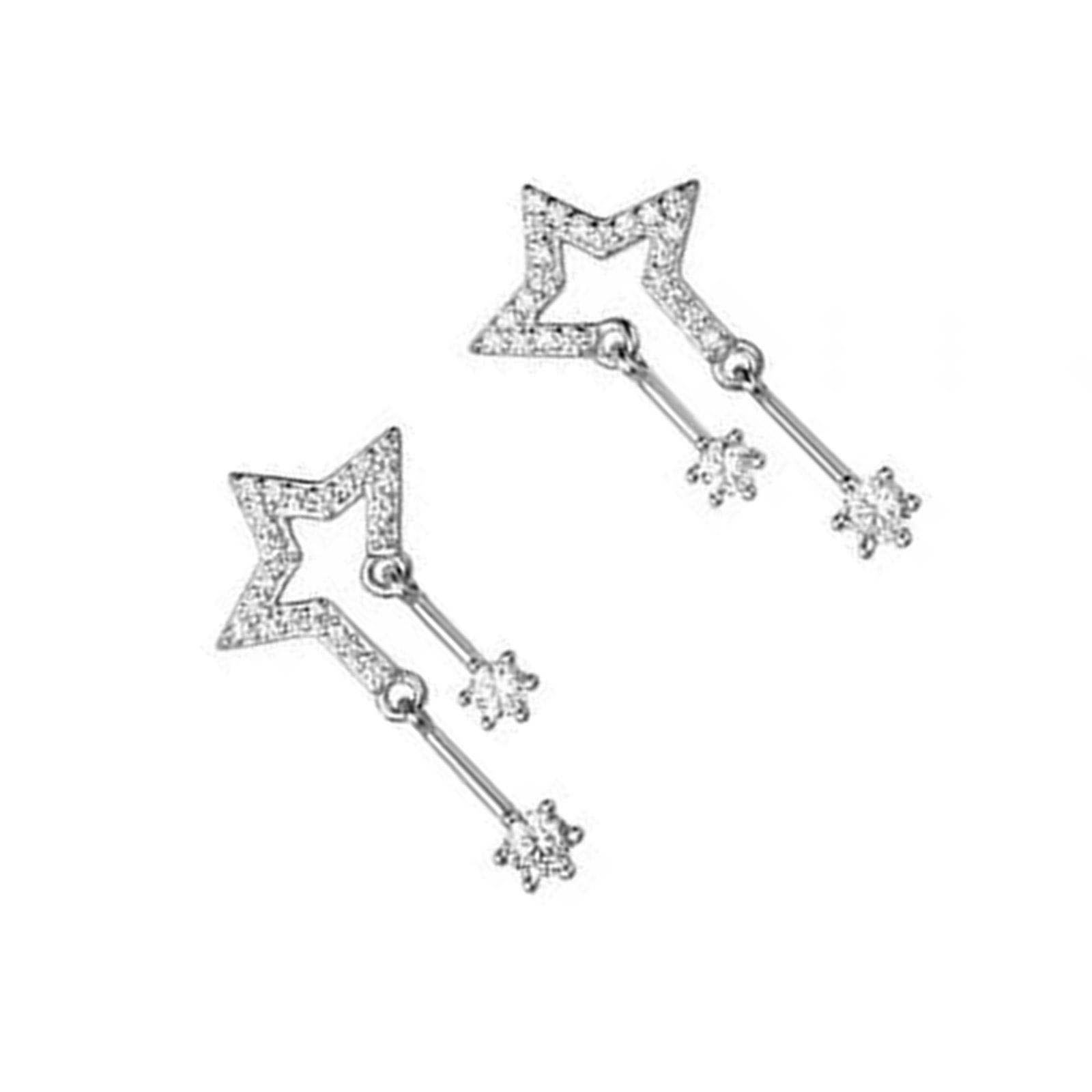 

Playful Star Ear Studs Star Earings Fashion Jewelry Stylish Ear Piercings Suitable for Youthful Women Casual Outfits 1