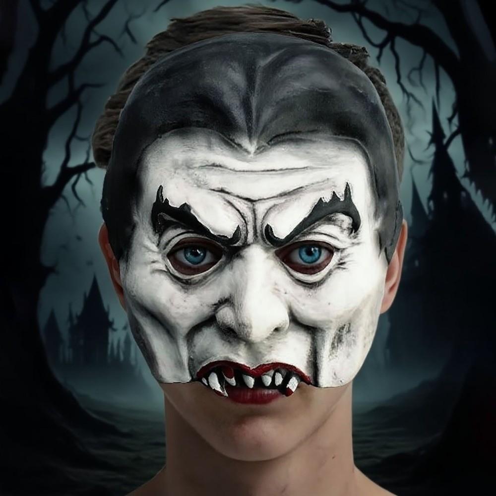 Latex Material Halloween Headgear Scary Haunted House Props Role Play NPC Mask  Holiday Celebration