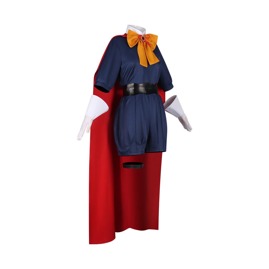New ribbon hero sapphire suit cos blue suit red cape Halloween stage performance C suit