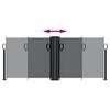 Retractable Side Awning Black 100 x 1000 cm