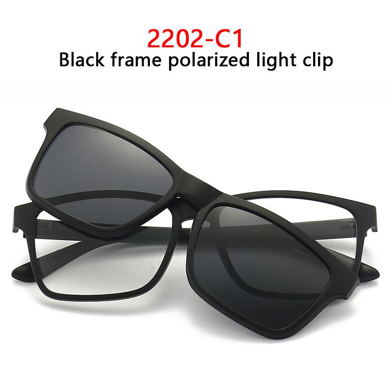 6PCS Magnetic Polarized Clip On Sunglasses Women Men Plastic Frame for Night Driving Sunglasses UV400