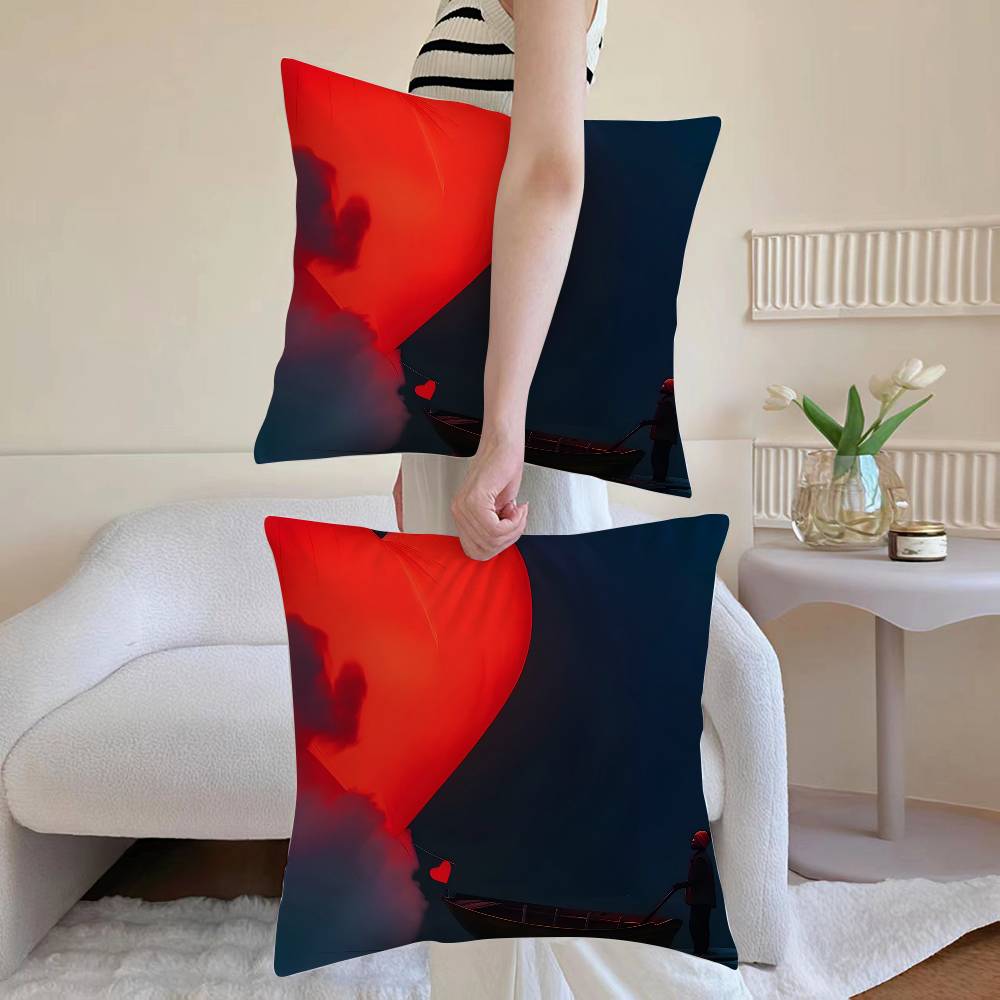 Creative Heart Stealing Pillow Case Sofa and Living Room Decorative Cushion Covers Dust-proof and Mite-proof Invisible Zipper