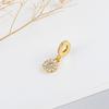 Sparking Gold Plated Charm Beads Dangle Original Snake Fit Copper Bracelet Necklace Beads For Diy Jewelry Women Gift