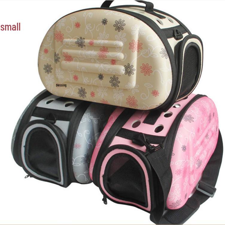 Foldable Crossbody Pet Carrier Backpack - Large Capacity, Breathable Cat & Dog Bag