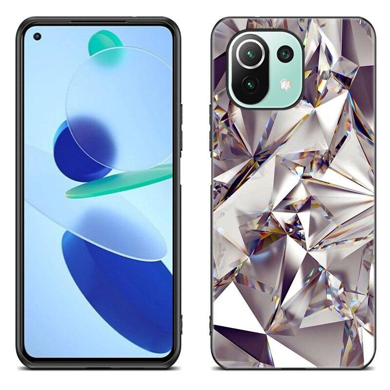 

Чехол для телефона Crystal Diamond для Xiaomi Mi 11 Lite NE 11i 10T 11T Pro A2 A3 Lite POCO F3 M3 M4 C31 X3 Pro NFC GT черный мягкий чехол Xiaomi Mi 11 i