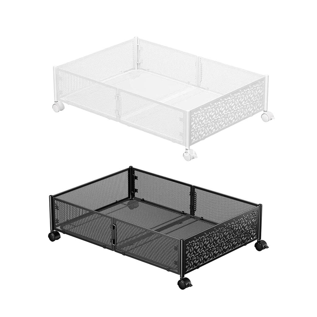 Storage Container with Wheels Tool Free Assembly under Bed Shoe Organizer Bin Drawer for