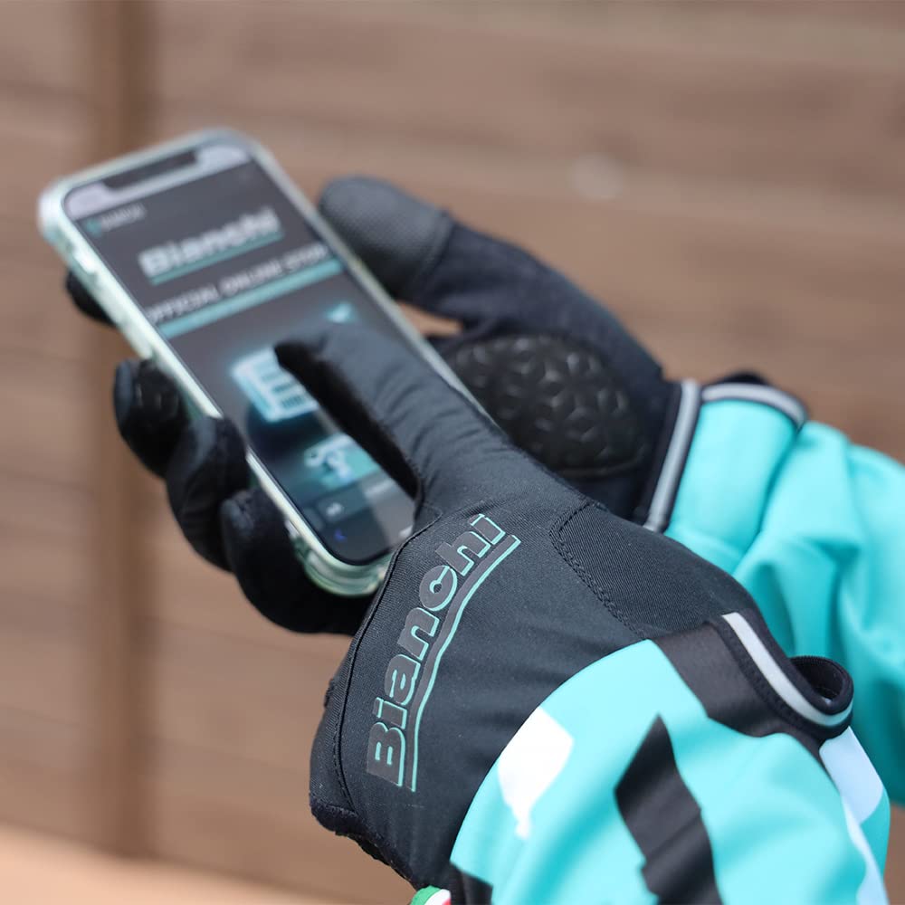 Bianchi Winter Touchscreen Size L Gloves, Black, Compatible, (JP212S2100BK004)