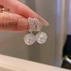 Gold-Plated Zircon Pearl Lace Earrings: French Retro, Versatile, and Luxurious Accessory for Women.