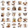 50-Piece Creative Animal Art Cartoon Stickers for DIY Decoration: Phone Cases, Notebooks, Water Bottles