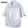 Men's Faux Two-Piece Striped Casual Shirt