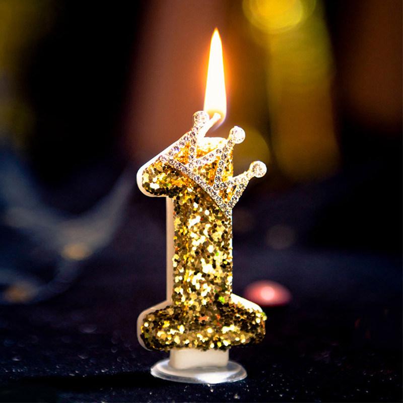 Creative Crown Birthday Number Candles - Adult & Kids Cake Decoration Topper