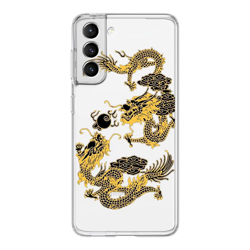 Drachen Mode Handyhülle Für Samsung Galaxy S23 S22 Ultra S20 S21 FE 5G S10 S10E S9 S8 Plus 4G Silikon Transparent Rückseite Couqe
