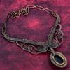Labradorite Gemstone Necklace Adjustable Necklace Copper Wire Wrapped Rainbow Moonstone Jewelry