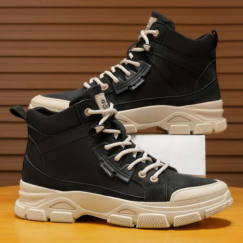 New Drop! Men's High-Top Casual Sports Boots - Plus-Size, Trendy Versatile, All-Season Commuting, New Tactical Ankle Boots