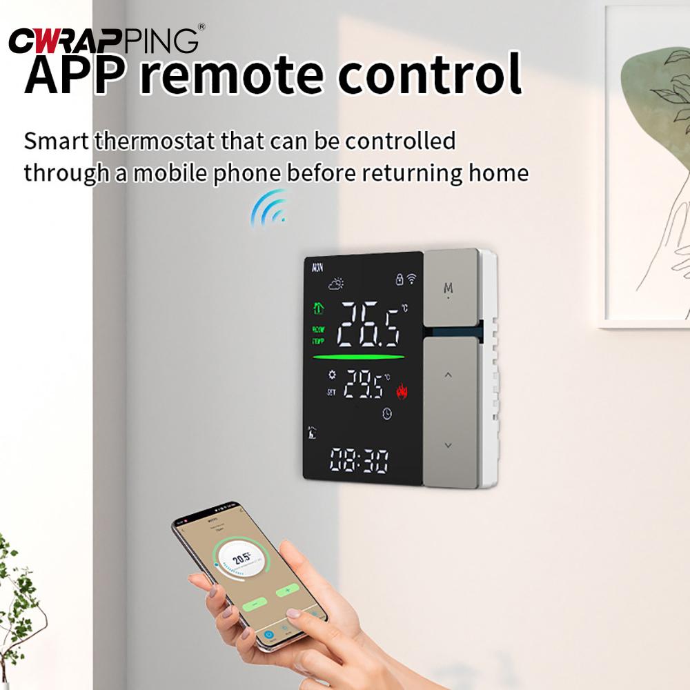 WiFi Home Smart Backlight Battery Wired Thermostat Water Floor Heating Controller Child Lock for Home Intelligent Accessories