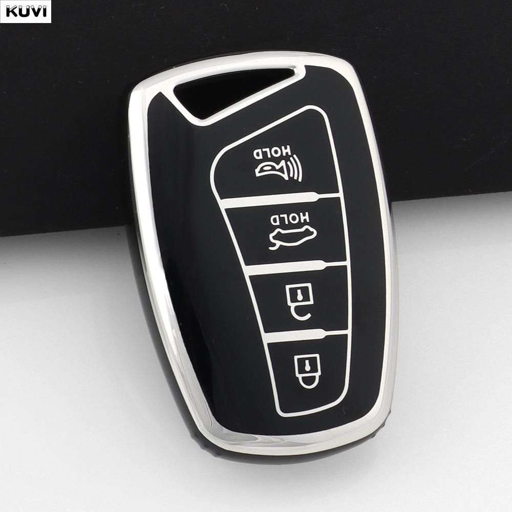 

For Hyundai Grandeur Hg Sedan Genesis G80 Santa Fe 3Dm Grand Santafe Ix45 Equus Azera Tpu Remote Key Case Cover Fob Holder