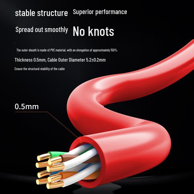 Qishao Indoor Unshielded CAT5e Gigabit Ethernet Cable