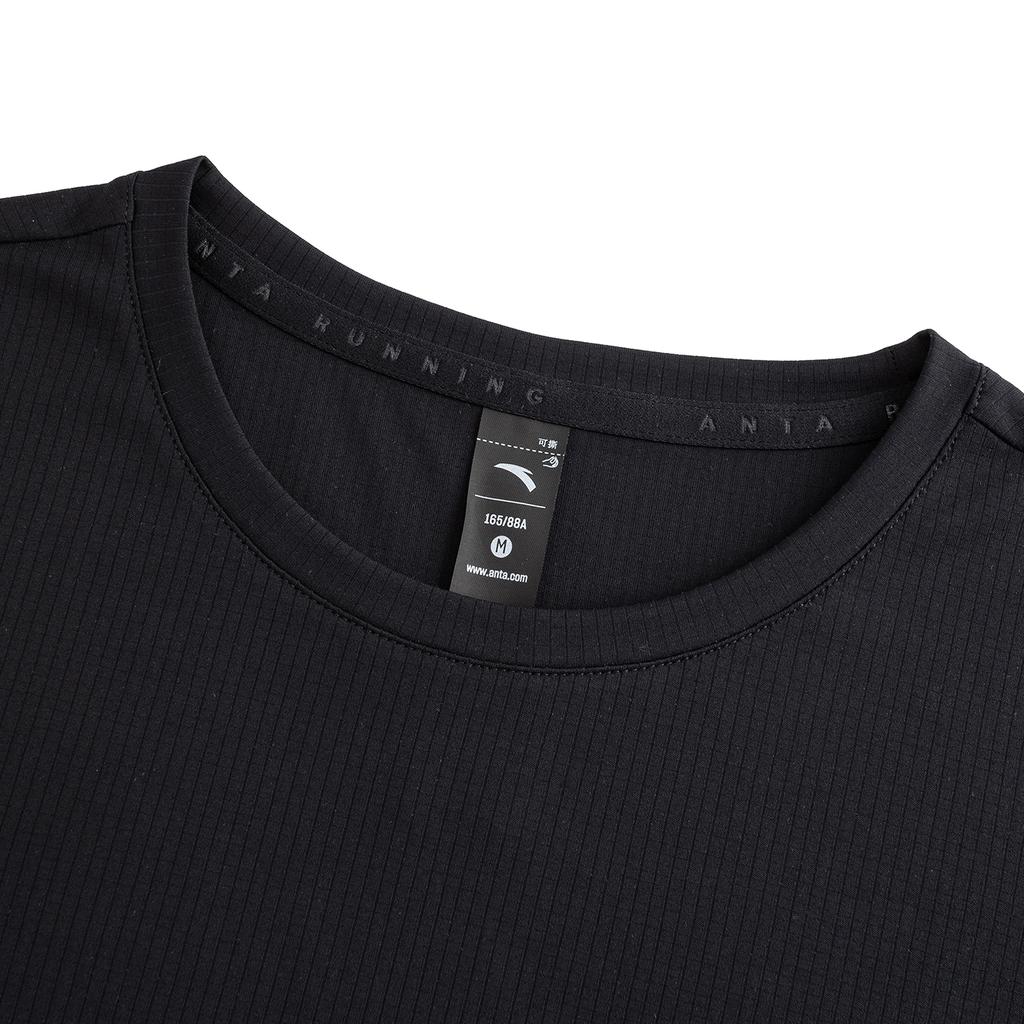 Anta Short Sleeve Knitted T-Shirt Summer 2026 Women tops Black 962625105-6