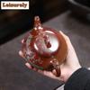 111ml Vintage Yixing Purple Clay Teapots Famous Master Handmade Han Tang Stone Scoop Pot Raw Ore Section Mud Kettle Zisha Teaset