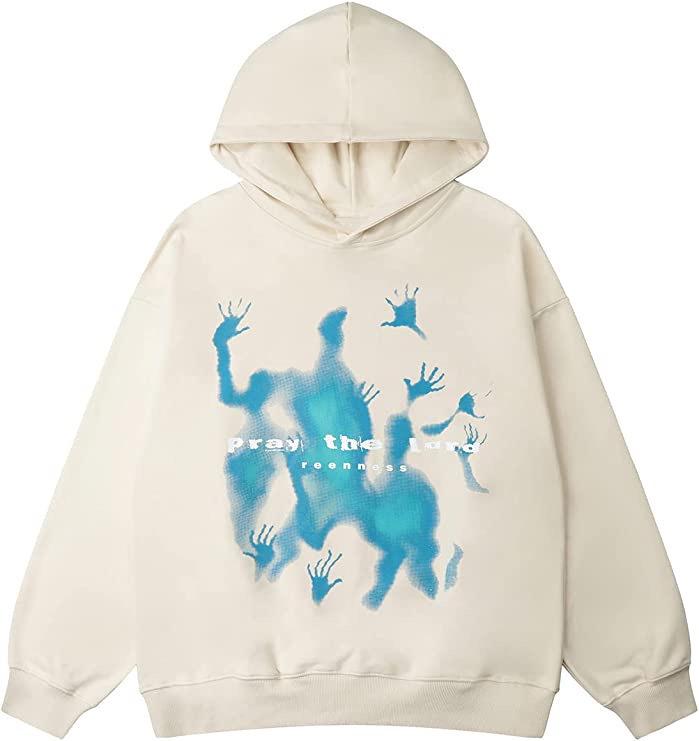 Kanye Unisex Heart Letter Graffiti Hoodie - Plush, Couple Style Sweatshirt