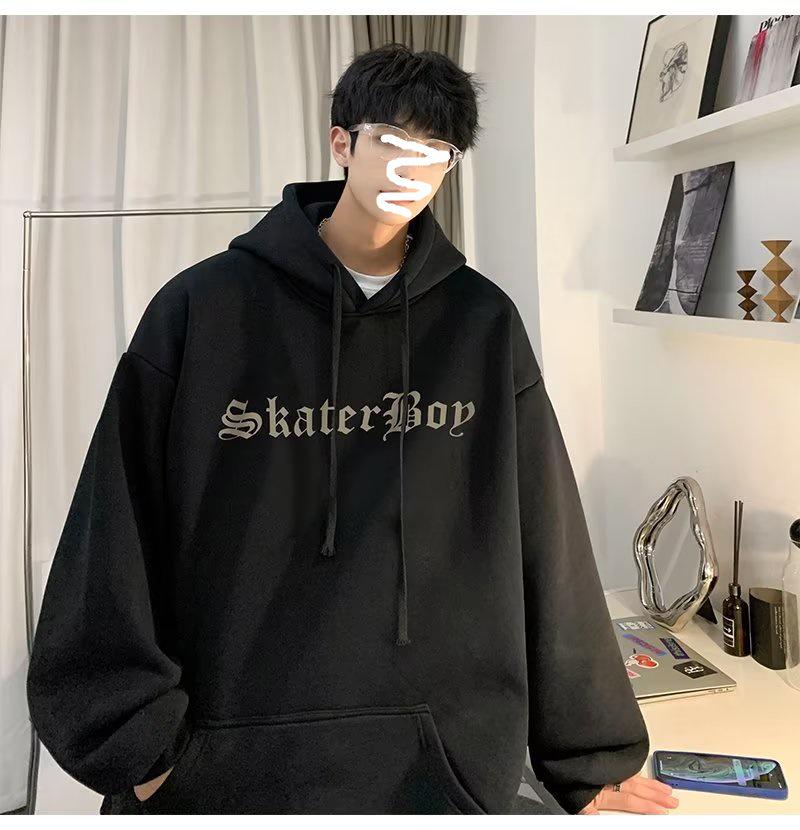 High-End European & American Streetwear Hoodie for Men - Oversized, Heavyweight, Trendy Autumn/Winter Jacket