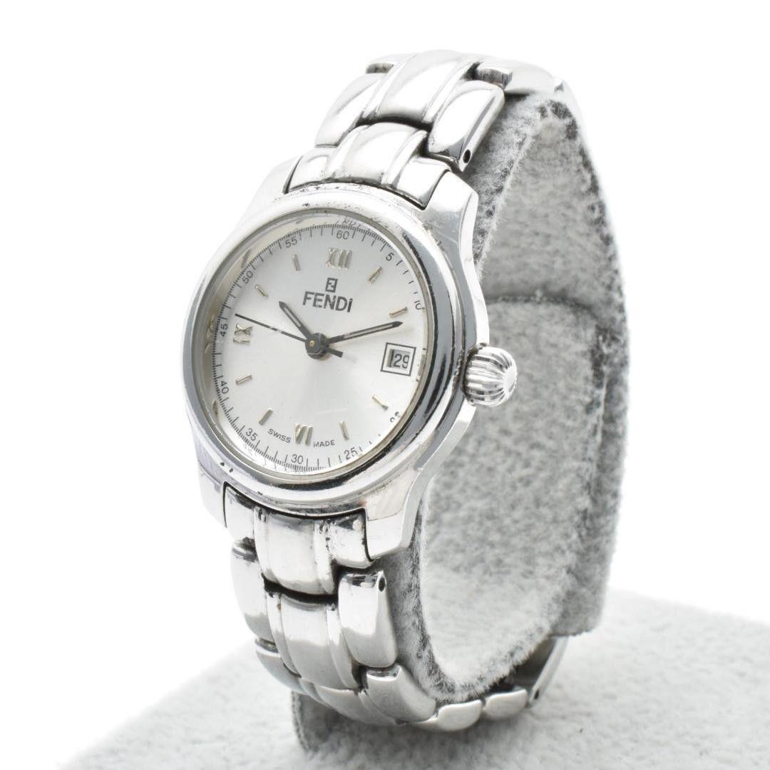 Used Working FENDI Women s Watch Silver Dial Date