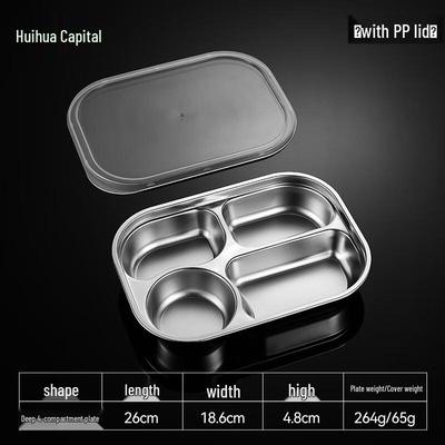 304 Stainless Steel Divided Lunch Plate