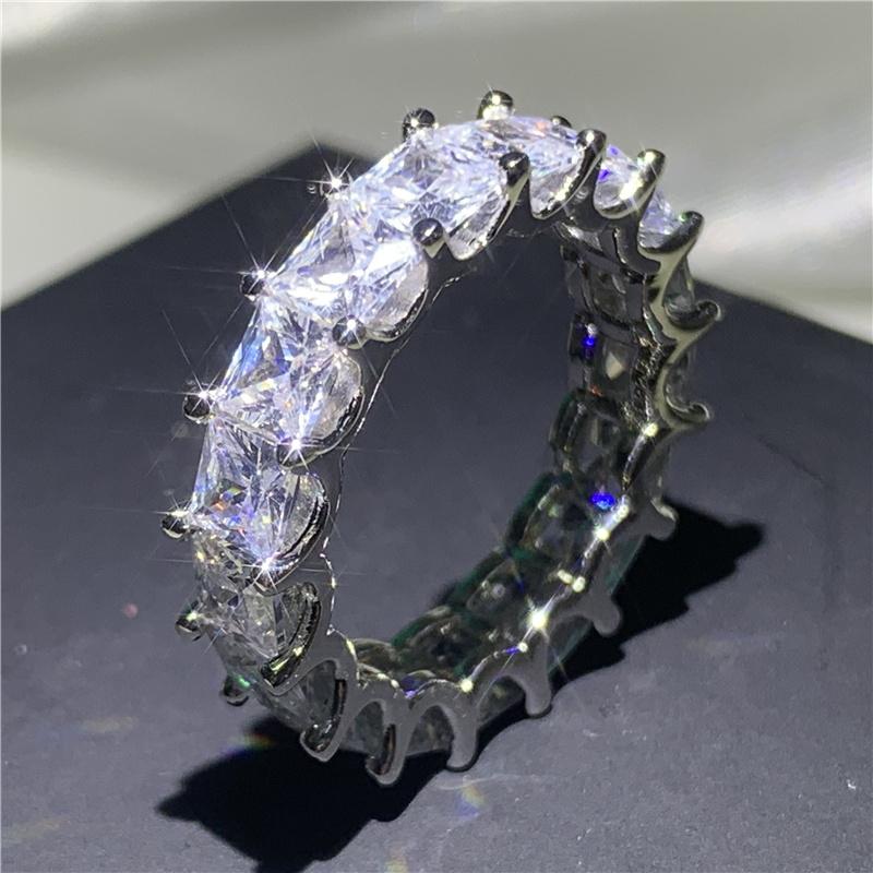 Wholesale Eternity Band Promise ring 925 Sterling silver Diamond cz Engagement Wedding Rings for women Men Finger Party Jewelry