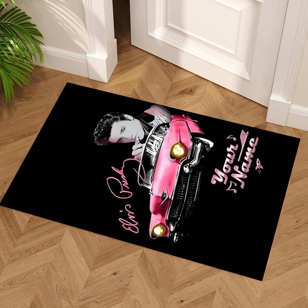 Elvis Presley Customize Your Name Area Rug Perfect for Dining Room Game Room Decorate Room Outdoor Anti-slip Rug Office Home Decor Wedding Party Gift
