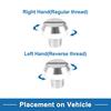 A ABSOPRO Motorcycle Mirror Hole Plug Right Hand M8x1.25 Motorcycle Rear View Mirror Screw Silver Tone 2pcs