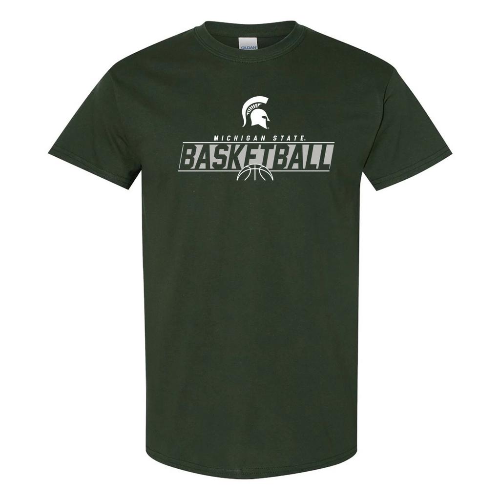 Michigan State Spartans Basketball Charge Short Sleeve T-Shirt - Forest