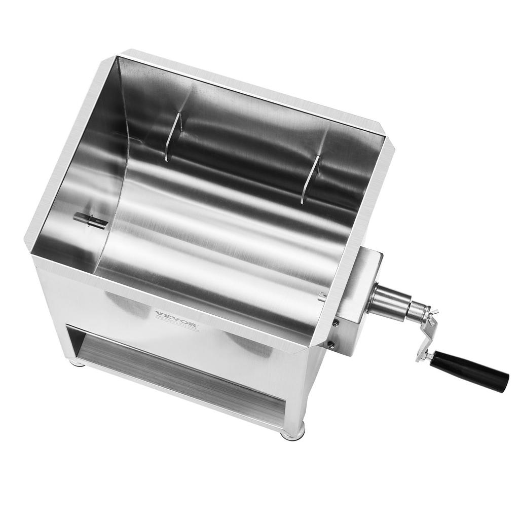 VEVOR Manual Meat Mixer, 60L Fixed Tank Meat Processing Equipment(Mixing Max 60LBS for Meat), Stainless Steel Meat Mixer